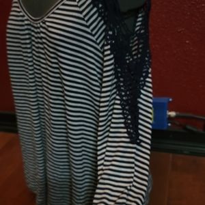 Off Shoulder Top with Lace Sleeves